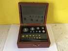 F  Hopken   Son - 22 Weight Set  Pharmacy  Jewelry  Balance Scale  Solid Brass
