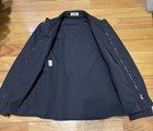 Hermes Paris Archive 1997-2005 Navy Blue Pinstripe Shirt Jacket  Size 46eu Small