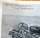Autographed 17 1 2  Photo Dick Rathman Hudson Hornet Racer By Tim  Daytona Beach