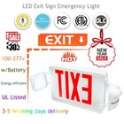 Led Exit Sign With Emergency Lights  Two Heads Emergency Combo Red Exit Lights