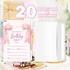 Pink Bow Birthday Party Invitations For Women Girls  Birthday Invitations Girl B