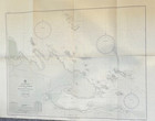 Vintage Hydrographic Chart Nanoose Ballenas Channel British Columbia 1940s Ww2