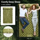 Outdoor Air Mattress Camping Mat Sleeping Pad Inflatable Bed With Pillow And Bag