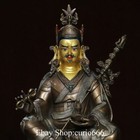Nepal Buddhism Pure Bronze Painting Guru Padmasambhava Rinpoche Buddha Statue
