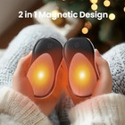 2-pack Hand Warmers Rechargeable 6000mah Portable Pocket Size 3 Heat Settings 