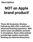 New Sealed 4th Generation Wireless In-ear Headset Active Noise Cancellation 