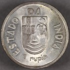 1935 Portuguese India Silver 1 Rupia Uncirculated