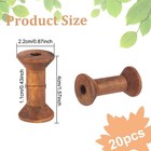20pcs Antique Wooden Empty Spools 1 57 Empty Thread Spools Wooden Ribbon Spool