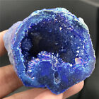 1pc Titanium Agate Geode Cluster Rainbow Quartz Crystal Mineral Reiki Healing