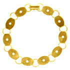 3 Gold Plated Bracelet Blanks Forms  10 Oval Pads