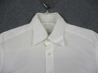 Ermenegildo Zegna Shirt Mens Large White Comfort Fit Sumisura 100  Cotton Italy