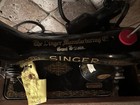 Vintage 1952 Singer Sewing Machine W  Pedal   Bentwood Case Working