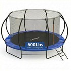 Large 10ft Outdoor Trampoline 600lbs Enclosure Ladder Kids Adults Trampoline