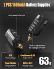 Wireless Tattoo Gun Kit - 2x 1500mah Batteries  20 Needles  14 Ink Colors  Compl