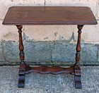 Antique Vintage Solid Walnut Wood Wooden Carved End Hall Accent Side Table Stand