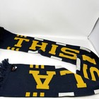 Adidas Mls La Galaxy Scarf Blue Yellow Winter Knit Jacquard Vtg Soccer Cozy 