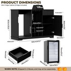 Coffee Bar Cabinet With Mini Fridge   buffet Sideboard Table With Drawer   Storage