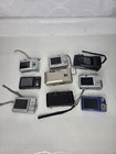 Lot Of 9 Digital   Film Cameras Untested For Parts Repair Canon Sony Olympus