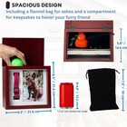 Dog Urn For Ashes  4 Customizable Displays With Paw Print Ink Kit And Flannel   
