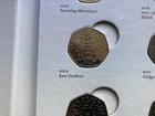 50p Album complete With Genuine 2009 Kew Gardens    All Coins tri-fold Type