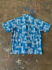 Vintage 1960s Duke Kahanamoku Hawaiian Tiki Shirt Original Resort Store Label 