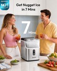 Euhomy Nugget Ice Maker Countertop  Ready In 7 Mins  35lbs 24h Pebble Ice Maker 