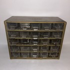 Vintage 25 Drawer Raaco Metal Parts Storage Cabinet Gold 12  X 9-1 4  X 5-3 4 