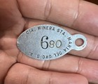 Antique Mexican Coal Miners Mining Metal Tag From Around The Mid-century Mexico