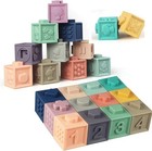 Soft Stacking Blocks For Baby - Sensory Montessori Toys Toddler Activities -    