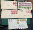 Lot X5 Philippines Covers To Us   Overprint Stamps Blocks    See All Photos L  k