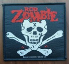 Rob Zombie Patch Skull Cross Bones X Forehead Woven English Import White Zombie 