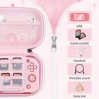 Brhe Pink Travel Carrying Case Kit For Switch Lite   Hard Shell Stand 9 In 1