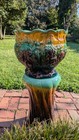 Weller Majolica Art Nouveau Jardiniere And Pedestal