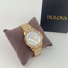 Bulova Crystal Octova Men s Quartz Watch Silver gold Dial   Band 41 5mm 98c126