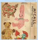 1940s Vintage Mccall Sewing Pattern 893 Rare Uncut Wwii Stuffed Animals Toys
