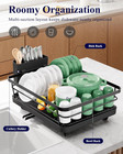 Dish Drying Rack For Kitchen Counter  Stainless Steel  Sink Organization storage