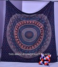 Indian Hippie Elephant Mandala Throw Blue Tapestry Queen Wall Hanging Gypsy Art