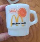 Mcdonalds Good Morning Anchor Hocking Fire King Coffee Cup Lot Of 4  3 Us 1 Can 