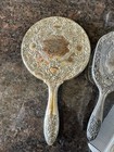 Antique Mirror Hair Brush   Comb Set Vanity Silver Plated