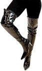 Black Catwoman Woman Sexy Heels Gothic Villain Cosplay Costume Accessory Boots