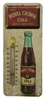 Original Royal Crown Rc Cola Advertising Thermometer Sign Raised Bottle