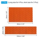 7 Pcs Reflective Patch 1 x4  2 x3  Safety Appliques Orange