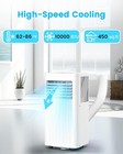 10000 Btu Portable A c 4-modes Cooling fan dehumidifier sleep  Up To 450 Sq Ft