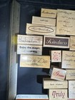 Wooden Rubber Stamp Lot 25 Pieces - Text Sayings Rosa Impressions Stampabilities
