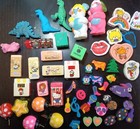 Vintage Erasers Lot Of 50 Hello Kitty And San Rio Rainbow Brite Lisa Frank
