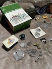 Vtg junk Drawer Lot 40 pieces  Coins  Silver  Ww2 Military Medals  Pocket Knife 
