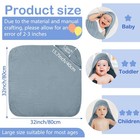 4 Pcs Green Series Cotton Muslin Hooded Baby Towel 32x32 Inch Soft Absorbent