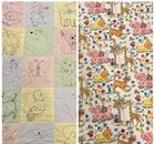 Vintage Handmade Baby Quilt Blanket Circus Safari Animals Embroidered Pastel