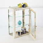 Vintage Glass Bathroom Cabinet  Medicine Wall Cabinet  Ivory First Aid Kit