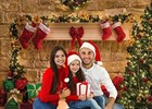  7x5ft Christmas Fireplace Backdrop For Family Portrait Studio Winter 7   x5   ft A